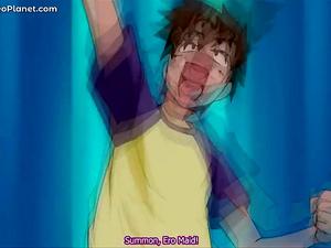 big busted blonde anime coed gets fucked and a facial