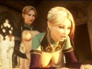 bondage 3d animated with bigboobed fucked wetpussy by monsters