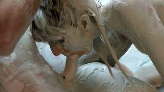 cheating brunette wife slut fucks big-dicks in rough threesome
