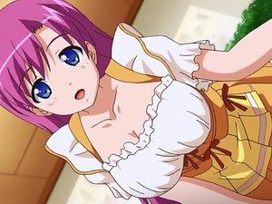 sensual animated girl tasting a cock